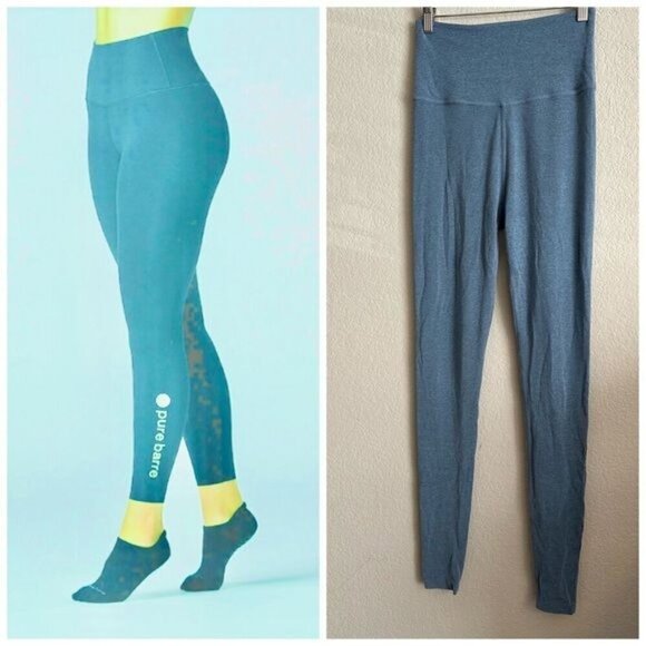 Beyond Yoga Blue Space dye take me higher long legging Pure Barre Size XL - Picture 10 of 10